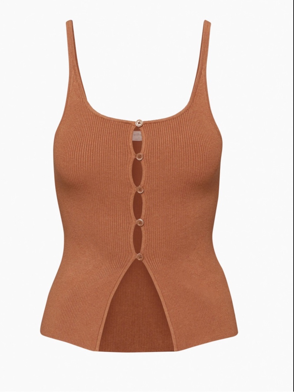 Wilfred Ribbed Button-Front Tank Top